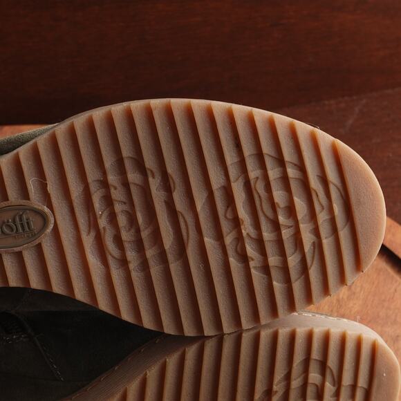 Sofft Boots Womens Size 10M Green Siri Suede Ankle Wedge Casual Preppy Side Zip - Picture 11 of 14